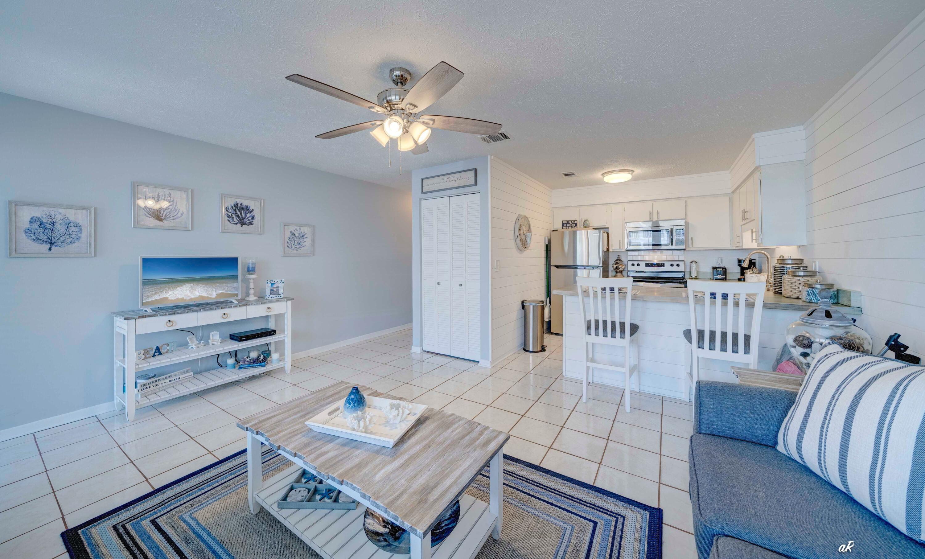 17670 Front Beach Road, Unit D1 Panama City Beach, FL 32413 - Photo 1 of 22 Living room Kitchen