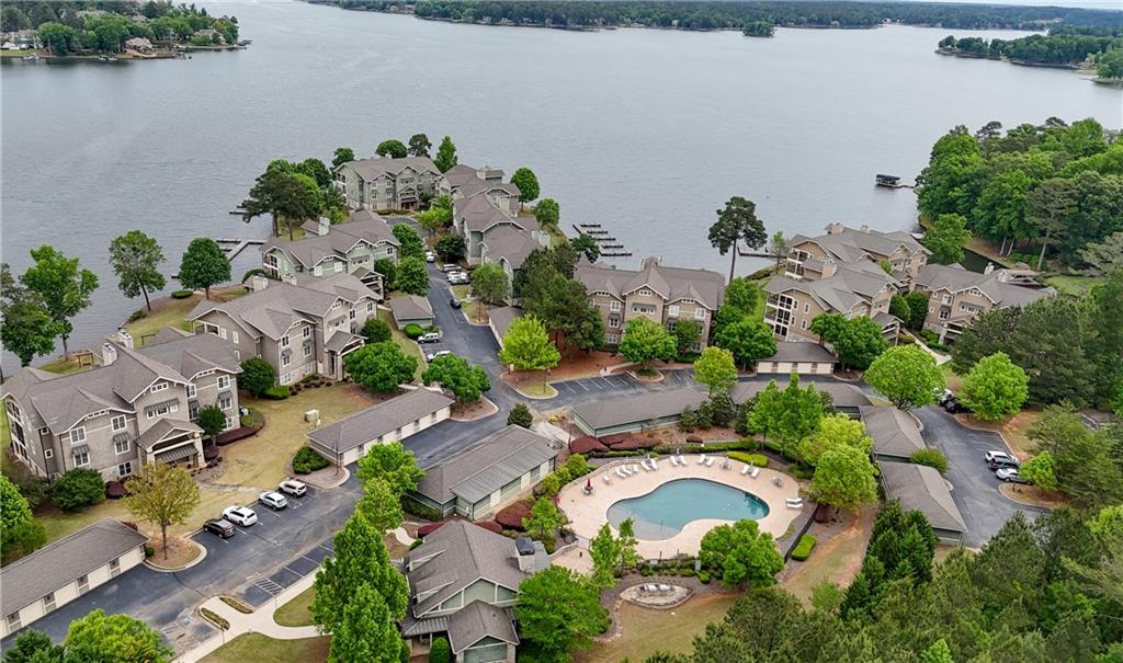 117 South Bay Road, Unit 402 Eatonton, GA 31024 - Photo 9 of 48 an aerial view of a house with a lake view