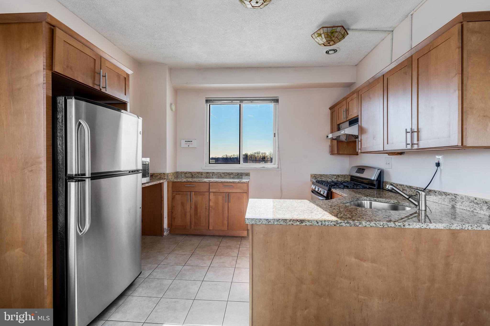 10201 Grosvenor Place, Unit 204 Rockville, MD 20852 - Photo 21 of 25 a kitchen with a refrigerator sink and cabinets