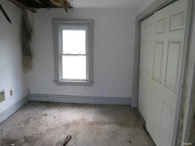an empty room with a window