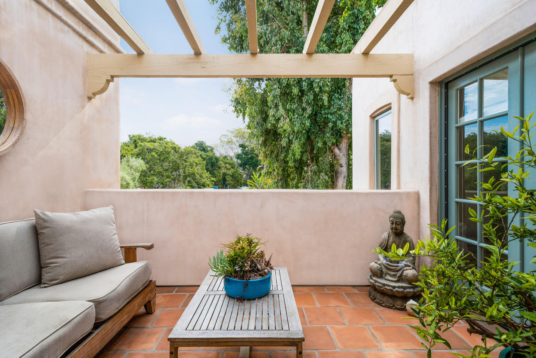 81 Depot Road Santa Barbara, CA 93108 - Photo 17 of 21 a balcony with furniture and a potted plant