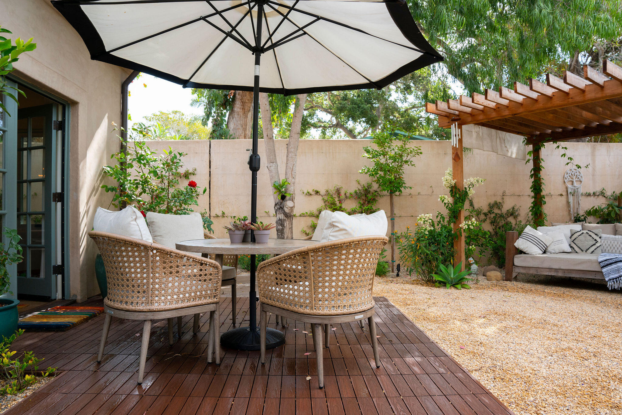 81 Depot Road Santa Barbara, CA 93108 - Photo 9 of 21 a view of outdoor sitting area with furniture and wooden floor