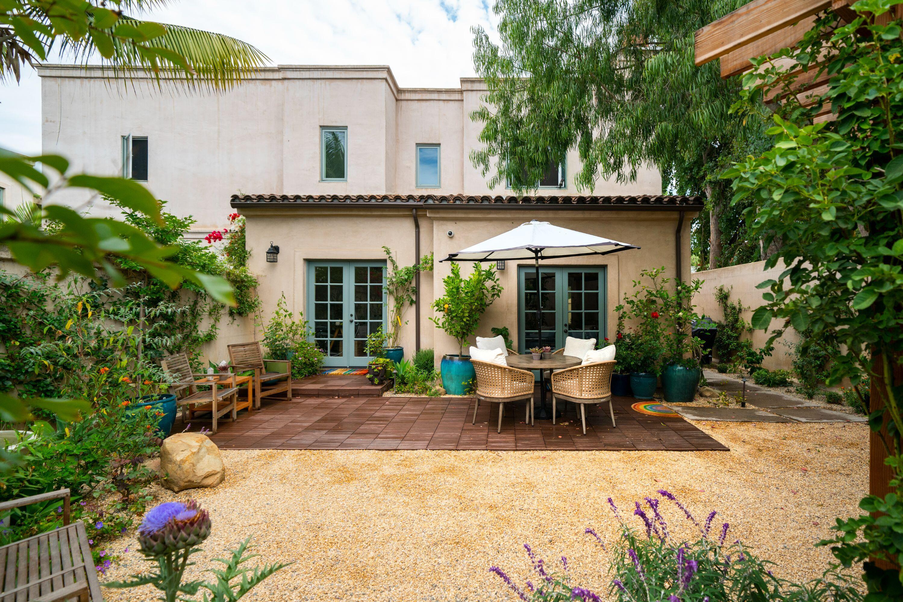 81 Depot Road Santa Barbara, CA 93108 - Photo 10 of 21 a view of a house with backyard sitting area and garden