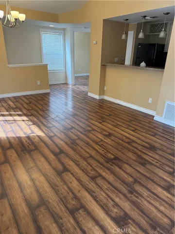 a view of a couch in a room