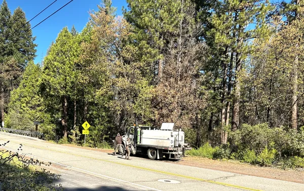 a car parked on the side of the road