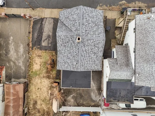 an aerial view of a fireplace