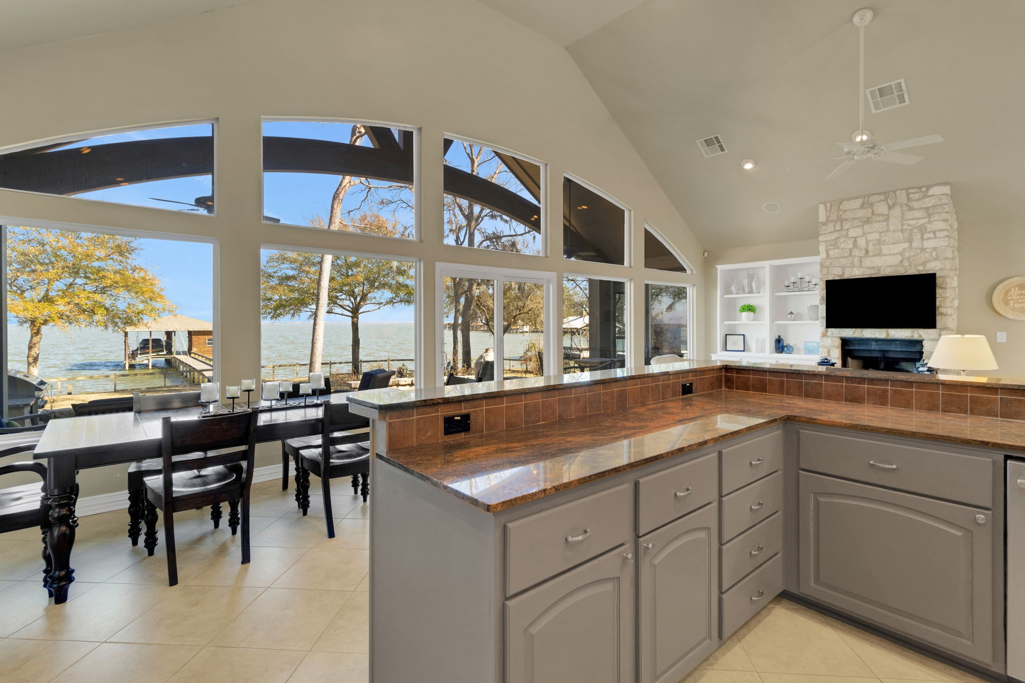 290 Harbor Run Drive Coldspring, TX 77331 - Photo 17 of 42 Even when cooking you still to get to enjoy that view!