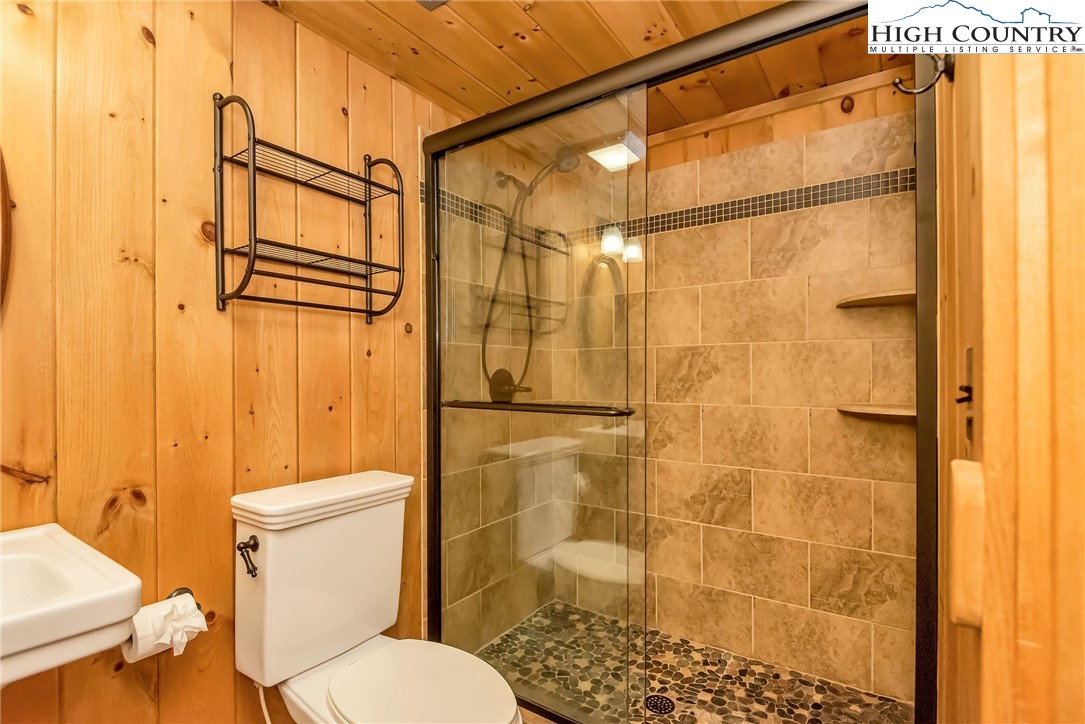 1810 Homestead Road Todd, NC 28684 - Photo 41 of 50 a bathroom with a toilet and shower