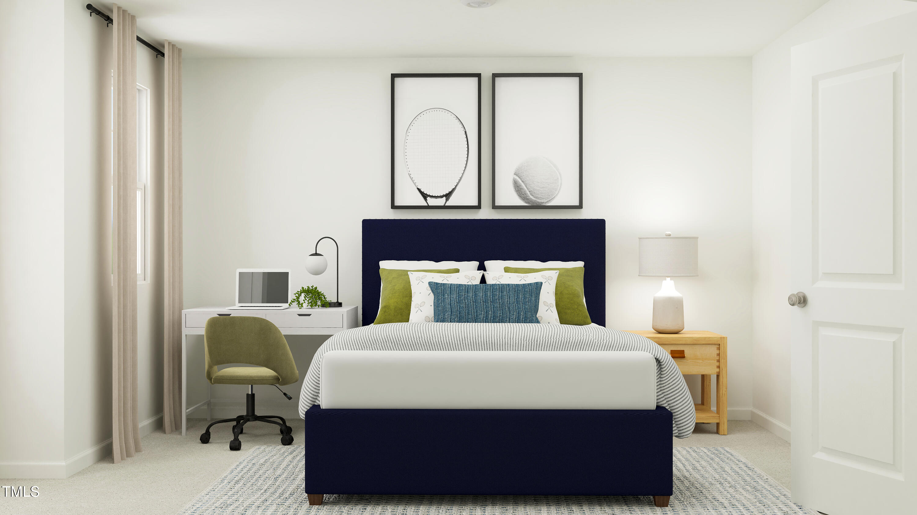 945 Glowing Star Lane Angier, NC 27526 - Photo 9 of 22 a bedroom with a bed mirror and window