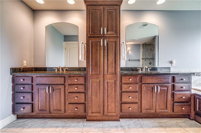 306 Buckingham Drive Venetia, PA 15367 - Photo 11 of 25 Master bathroom with convenient his and her vanities with lots of drawer and cabinet space.