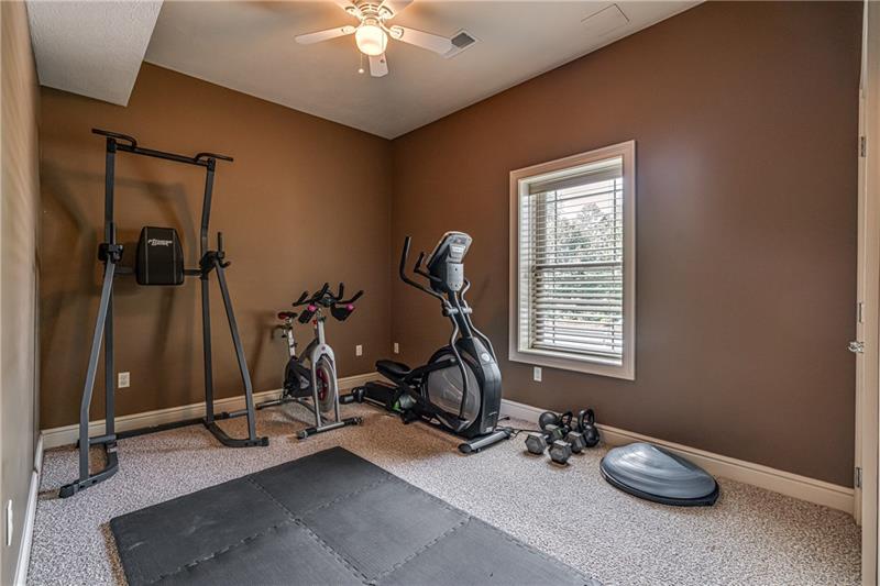 306 Buckingham Drive Venetia, PA 15367 - Photo 21 of 25 The fifth bedroom or exercise room is conveniently located in the lower level. Large closet to the right.