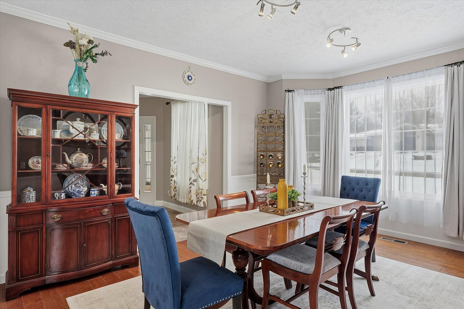 1307 Cross Creek Road Mahomet, IL 61853 - Photo 27 of 75 a view of a dining room with furniture window and outside view
