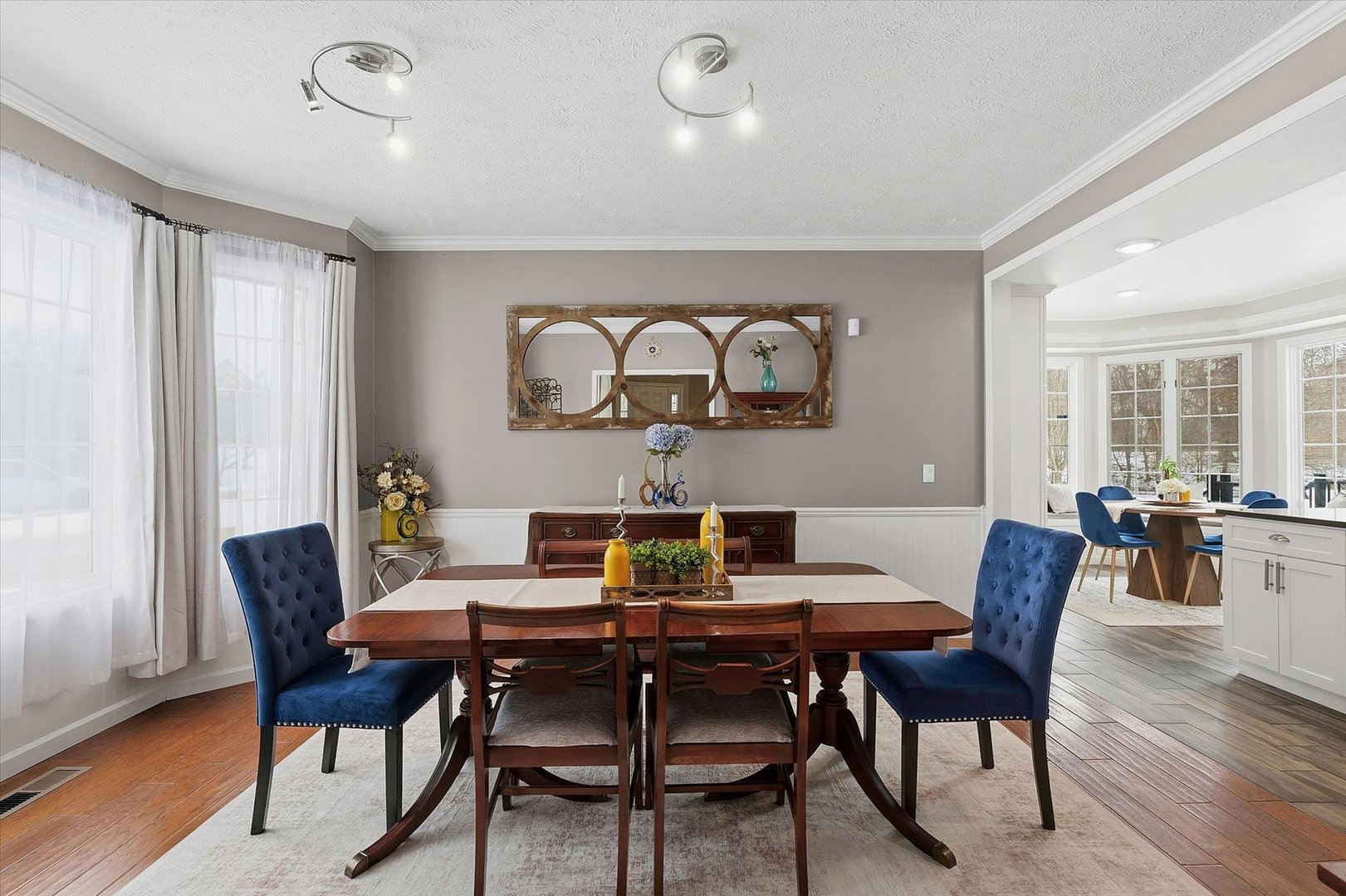 1307 Cross Creek Road Mahomet, IL 61853 - Photo 29 of 75 a view of a dining room with furniture and wooden floor
