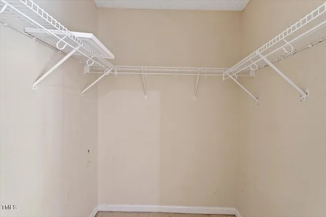 a view of small space with racks on the wall
