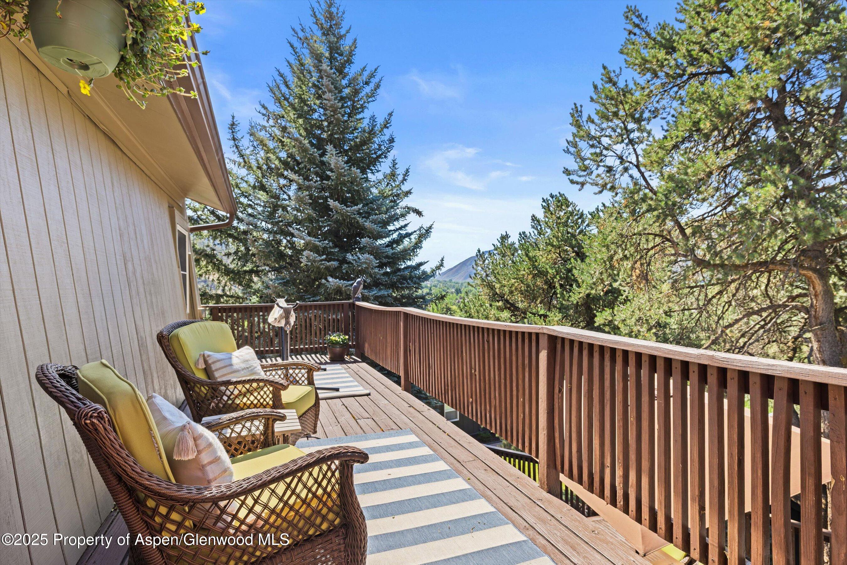 217 Longhorn Lane Basalt, CO 81621 - Photo 18 of 23 a view of balcony with wooden floor and outdoor seating