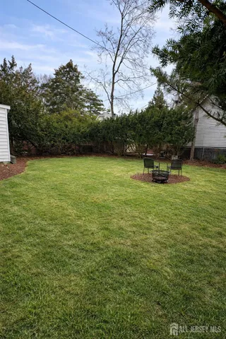 a view of an ocean from a yard