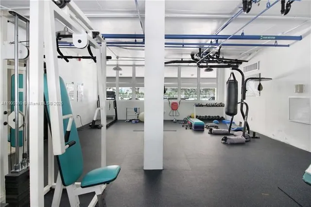 a view of a building from a balcony