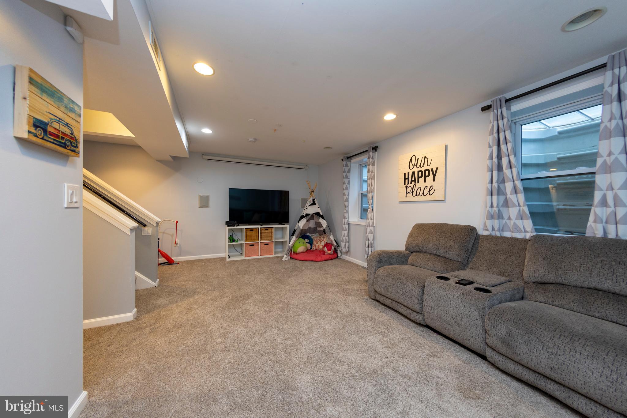 2513 Farrier Lane Reston, VA 20191 - Photo 32 of 51 Basement w/ Recessed Lights, TV Projector & Screen