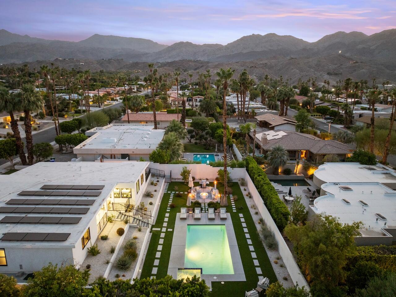 72870 Bel Air Road, Unit 3 Palm Desert, CA 92260 - Photo 33 of 35 an aerial view of residential houses with outdoor space