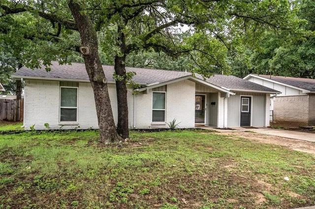 a house that has a tree in front of it