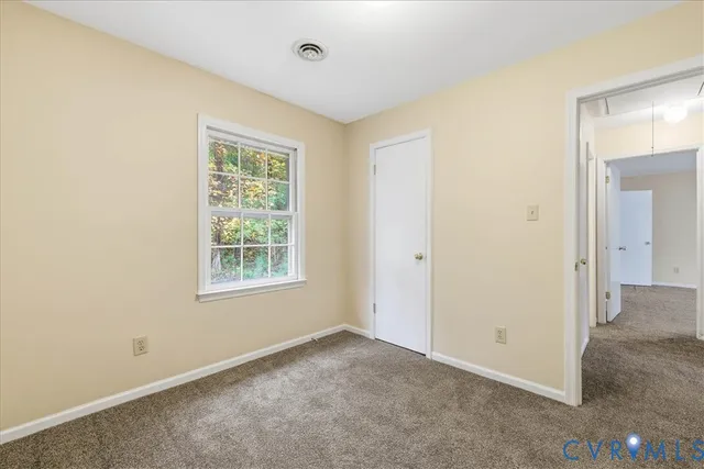 an empty room with a window