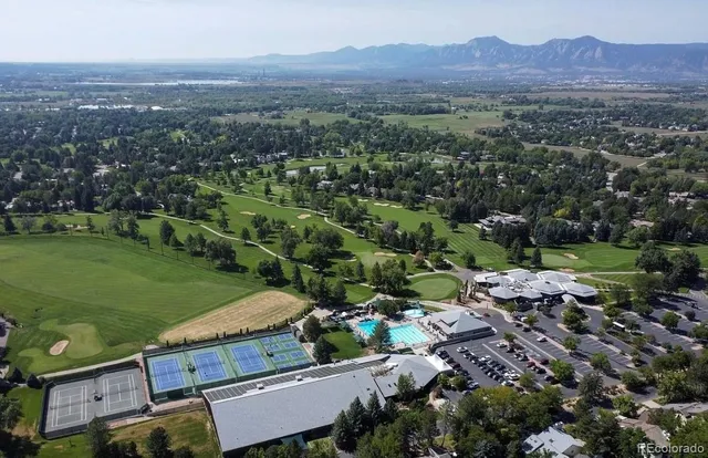 an aerial view of multiple house