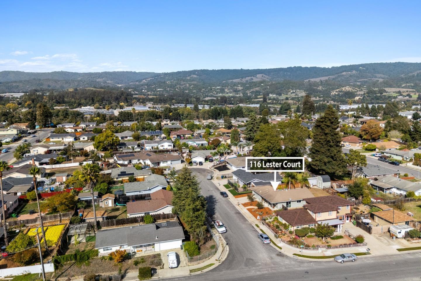 116 Lester Court Watsonville, CA 95076 - Photo 45 of 47 an aerial view of a house with a yard