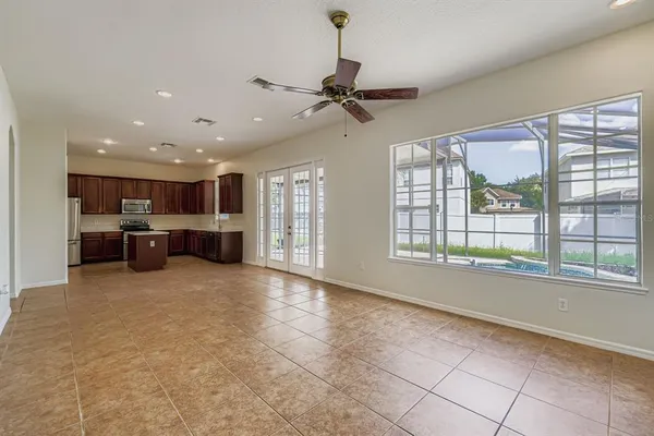 a view of kitchen and window