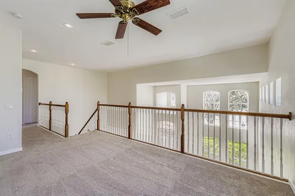 a view of an entryway with a window