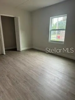 an empty room with window