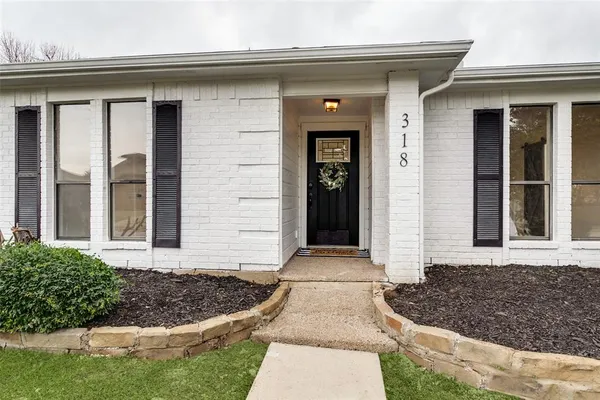 a front view of a house