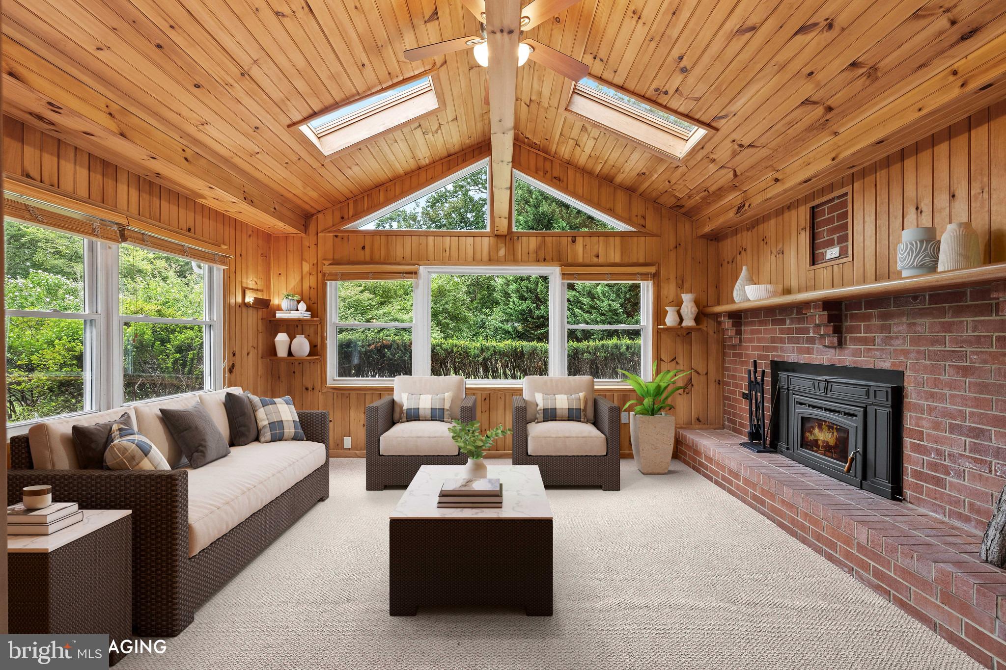 804 Huntsman Road Baltimore, MD 21286 - Photo 1 of 41 Sunroom with structural beams - virtually staged