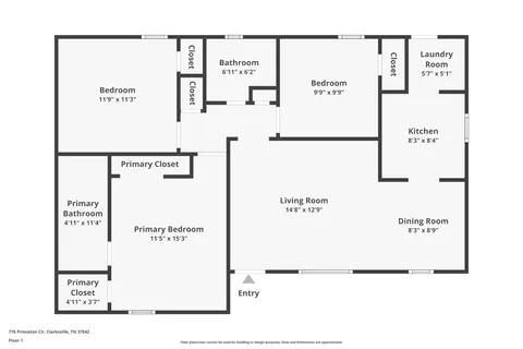 $224,900 | 776 Princeton Circle, Clarksville, TN 37042