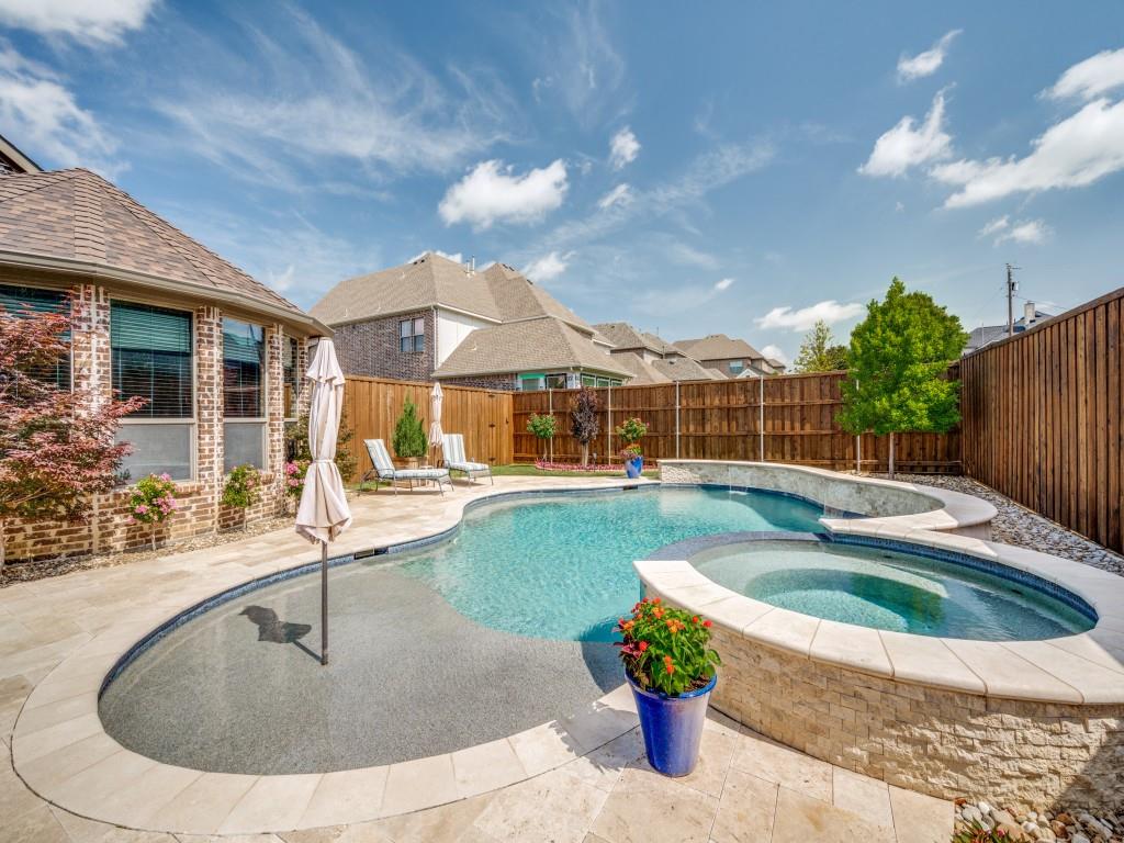 900 Jessica Lane Prosper, TX 75078 - Photo 36 of 40 a view of a swimming pool with a patio