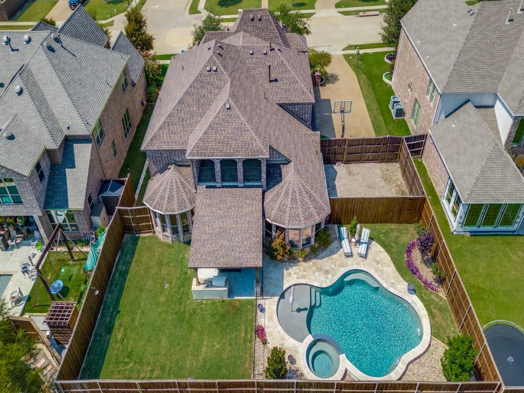 900 Jessica Lane Prosper, TX 75078 - Photo 39 of 40 an aerial view of residential houses with outdoor space and swimming pool
