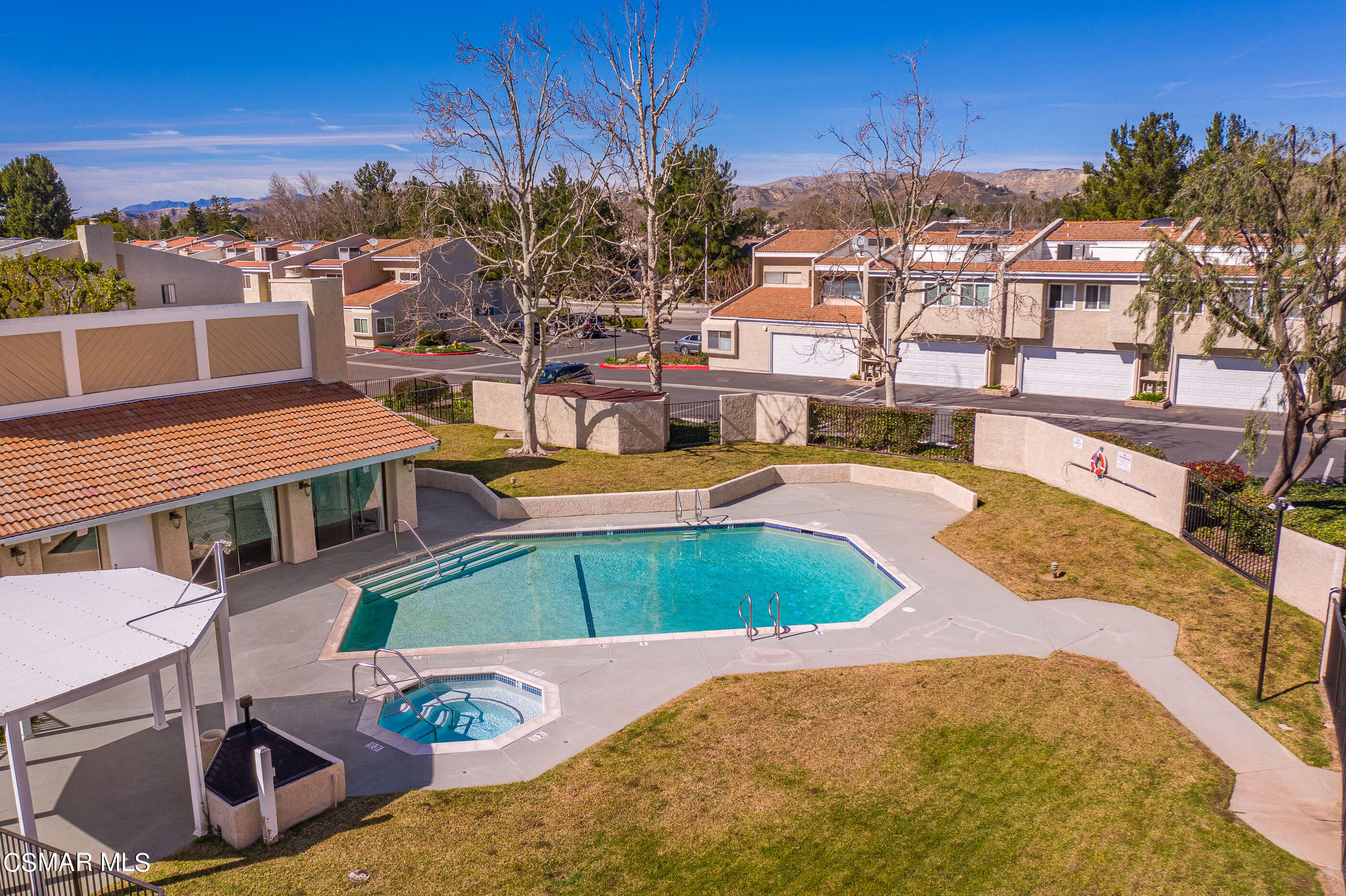 1928 Stow Street Simi Valley, CA 93063 - Photo 29 of 31 an aerial view of a house with a swimming pool