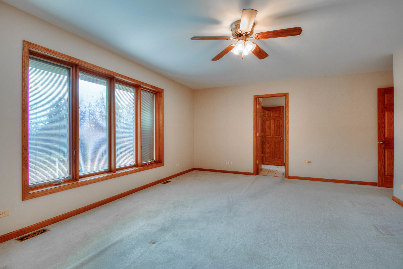 20501 Hebron Road Harvard, IL 60033 - Photo 24 of 49 an empty room with chandelier fan and windows