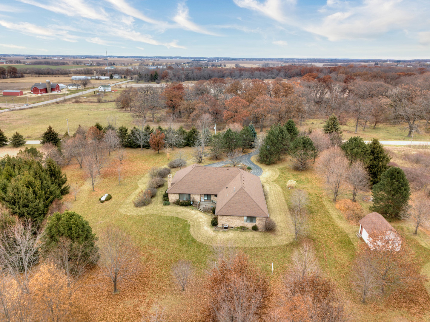 20501 Hebron Road Harvard, IL 60033 - Photo 39 of 49 an aerial view of residential houses with outdoor space