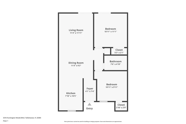 $161,777 | 3216 Huntington Woods Boulevard, Tallahassee, FL 32303
