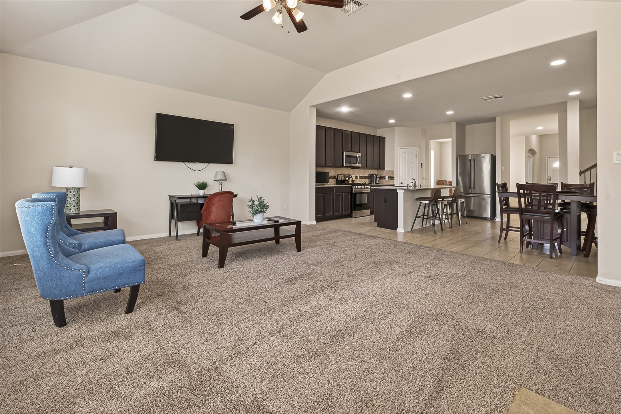 4508 Coopers Hl Trail Rosenberg, TX 77471 - Photo 8 of 43 a living room with furniture and a flat screen tv