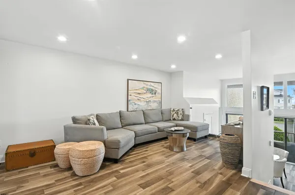 a living room with furniture and a couch