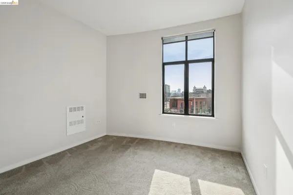 an empty room with a window