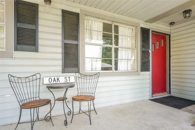 a view of chair and tables