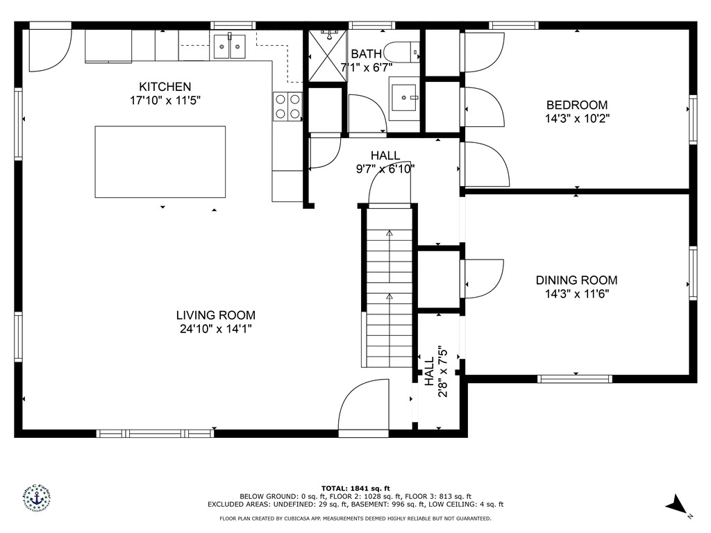 429 Howland Road East Greenwich, RI 02818 - Photo 16 of 33 First floor with kitchen, living room, bedroom and dining room. (easily converted back to a bedroom if needed.)