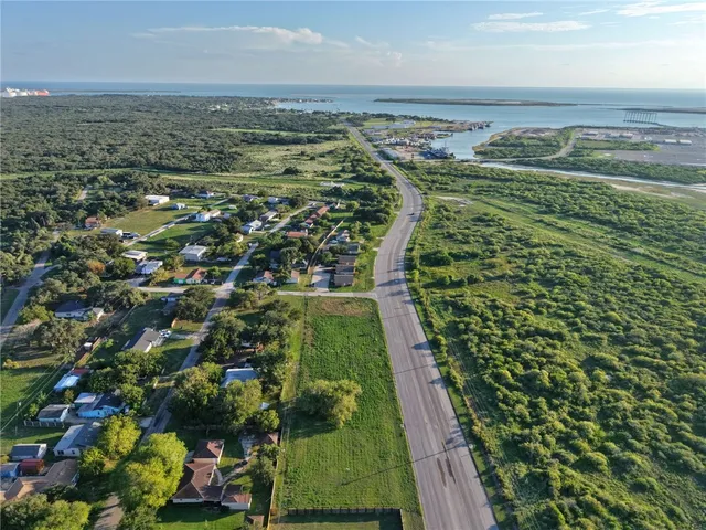 a view of a lake with a city view