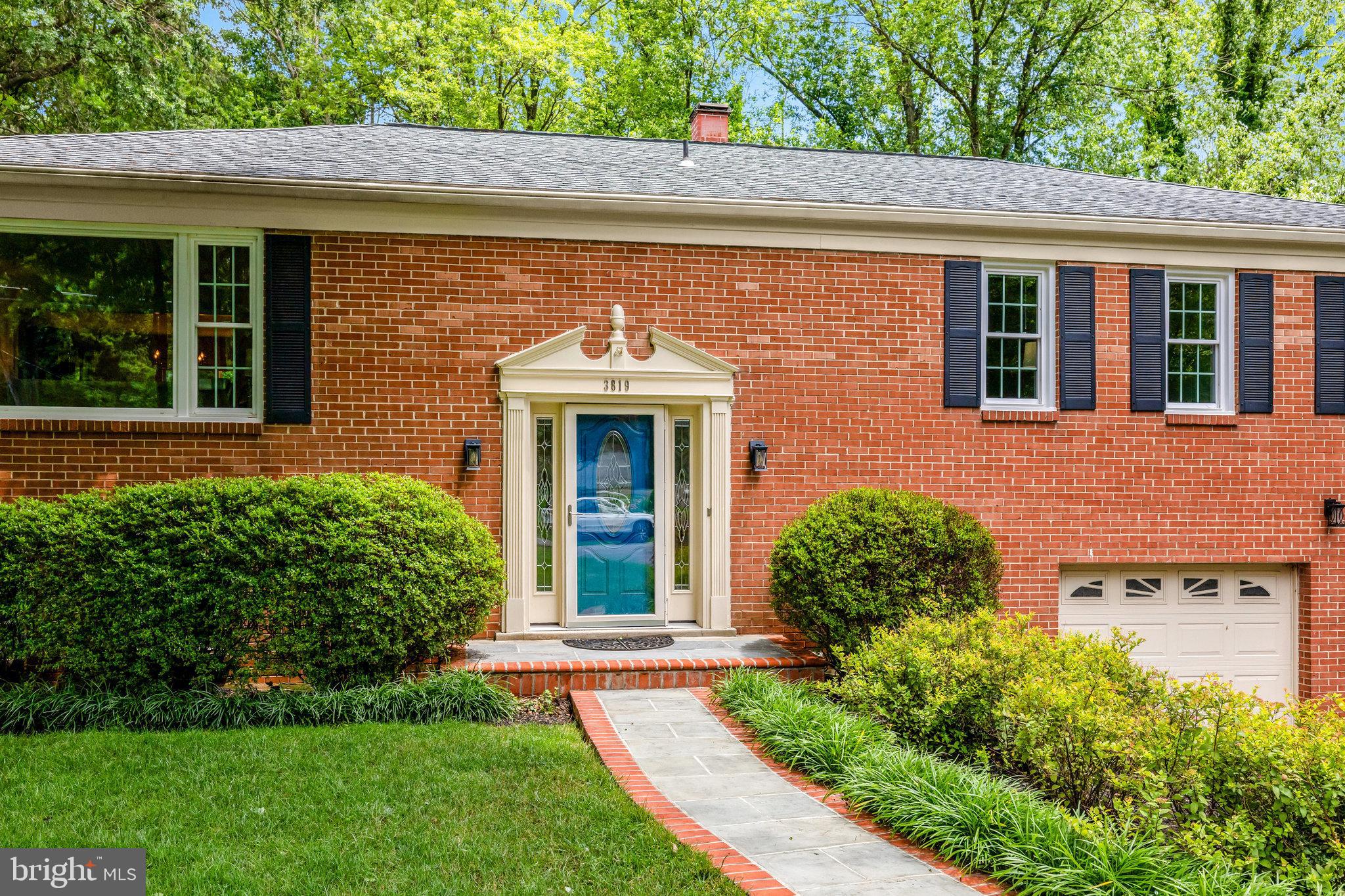 Front door with walkway to front door