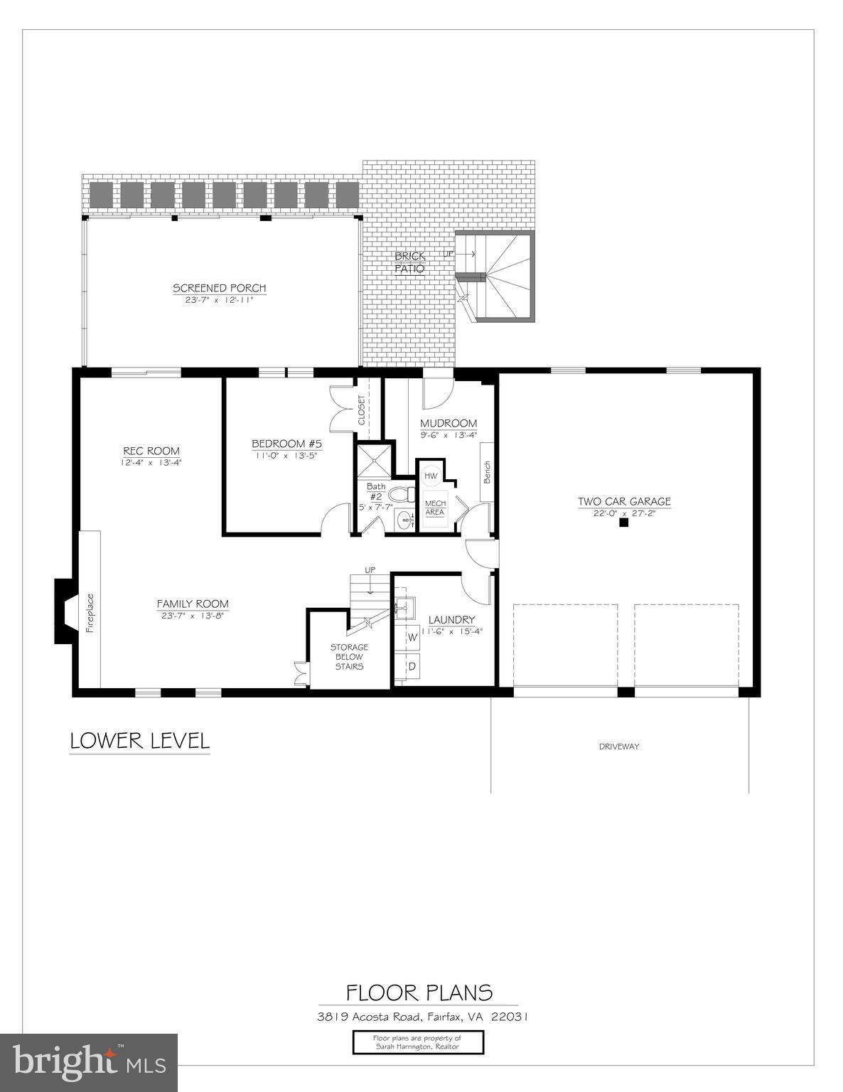 3819 Acosta Road Fairfax, VA 22031 - Photo 73 of 74 Floor Plan - Lower Level