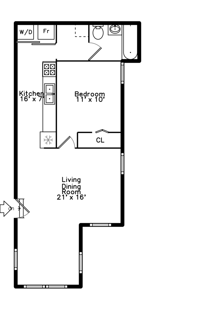 5745 North Ridge Avenue, Unit G Chicago, IL 60660 - Photo 15 of 16 a picture of a wall with a white wall and a white wall