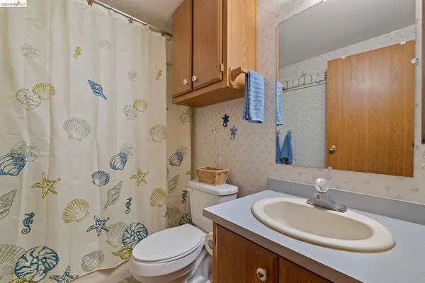 a bathroom with a sink and toilet