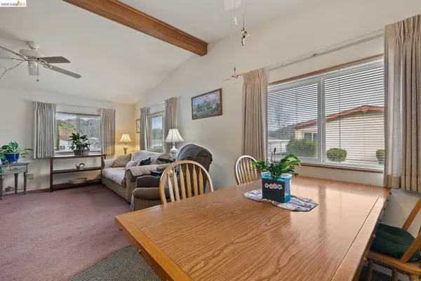 a bedroom with furniture and a potted plant